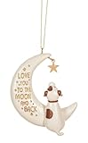 Ganz Love You to The Moon & Back Dog Christmas Ornament