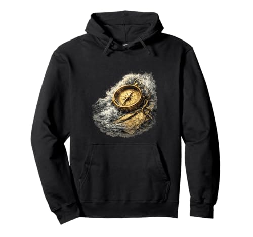 Brújula en la tormenta – Diseño de Aventura náutica marítima Sudadera con Capucha