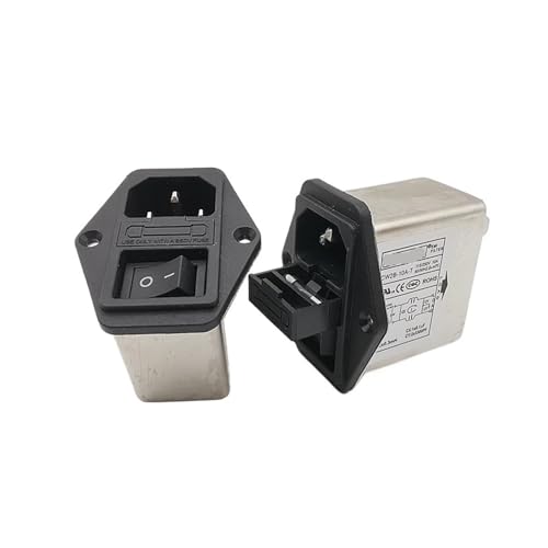 1 Pcs AC Socket Fuse Switch Filter CW2B-06A-T CW2C-10A-T CW2A-10A-T(CW2B -10A -T 10A with Fuse)