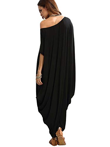 Verdusa Women's Caftan Harem Boat Neck Dolman Sleeve Oversized Maxi Dress Moo Moos2