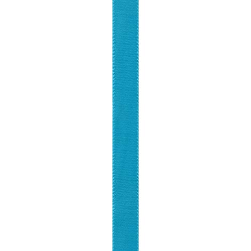 Image of Berwick Offray 953457 5 /8 inch Wide Single Face Satin Ribbon, Turquoise Blue, 6 Yds