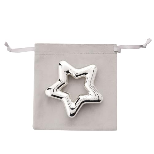 Widdop Bambino Luxury Silver Plated Star Rattle for Baby - Gift for Baby Shower, New Baby, New Parents, Christening - Includes Gift Box and Stylish Grey Pouch - Baby Keepsake Gifts Present - Image 2