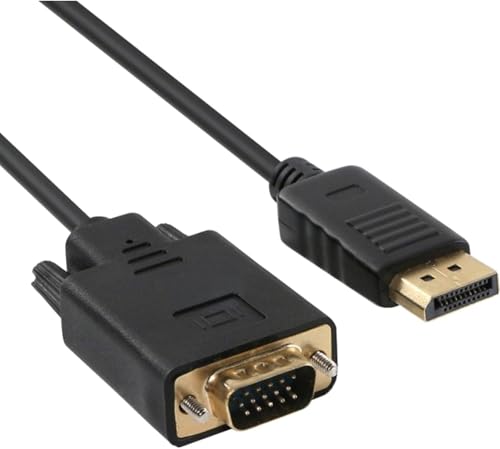 Câble adaptateur DisplayPort VGA mâle long 3m Noir pour moniteur PC et projecteur