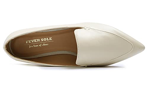 Image of FEVERSOLE Women's Loafer Flat Pointed Fashion Slip On Comfort Driving Office Shoes