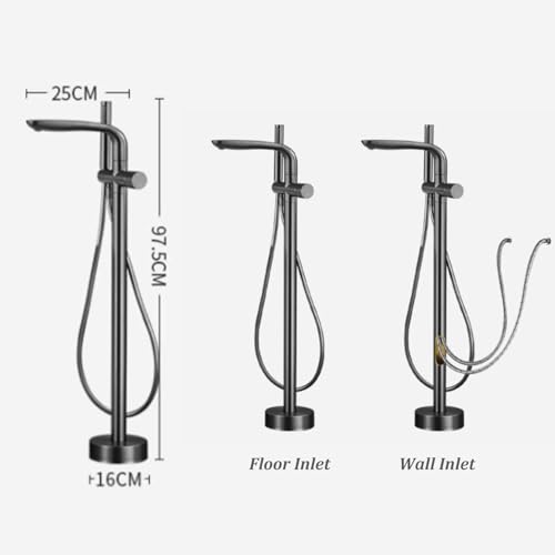 Robinet mitigeur orientable résistant au calcaire pour baignoire sans éclaboussures