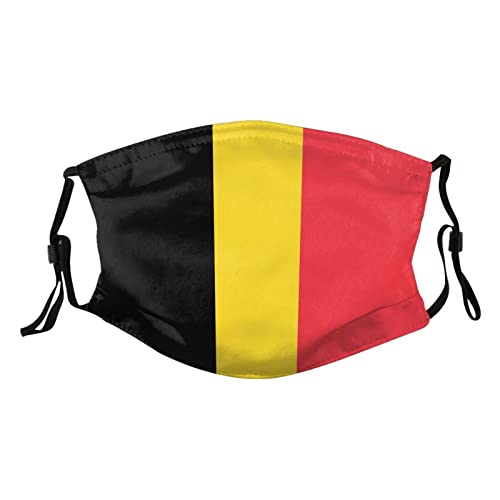 Belgium Flag Mask Protect Respiratory System Breathe with Peace of Mind Black