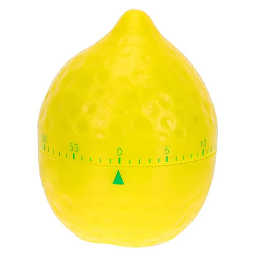 COLLBATH Kitchen Timer Cartoon Count-down Timer Plastic Lemon Shape Kitchen Alarm Clock for Cooking Baking Boys and Girls Management Helper