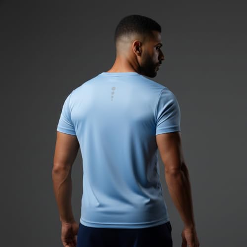 Image of Round Neck Moisture Absorbing Performance Half Sleeve Slim Fit T-Shirt for Men | Quick Dry Technology | Light Weight & Breathable Fabric | Ideal for Indoor & Outdoor Physical Activity