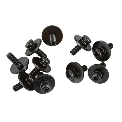 Kit 10 tornillos de fijación para batería color negro miniatura 4
