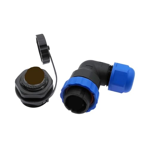 Conector angular SP20 de 14 pines con protección impermeable IP68 para conexiones seguras 4