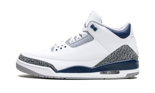 Nike Air Jordan 3 Retro White/Midnight Navy (CT8532-140) (White/Midnight Navy, US Footwear Size System, Adult, Men, Numeric, Medium, 9)