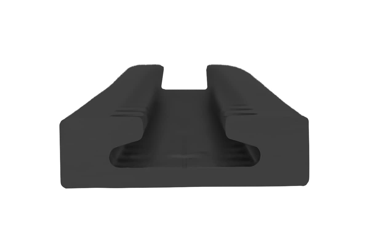 Airlineschiene 1000 mm schwarz, eckig, gebohrt für Transporter | Aluminium-Zurrschiene KTL-beschichtet, kompatibel mit Fittingen | Länge: 1000 mm; Breite: 34 mm; Höhe: 9,6 mm