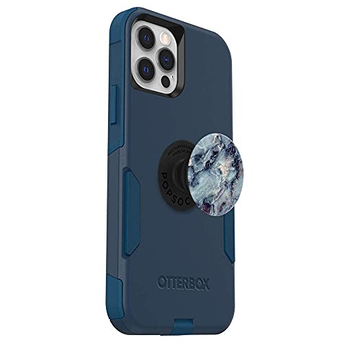 Bundle: Otterbox Commuter Series Case For Iphone 12 & Iphone 12 Pro - (Bespoke Way) + Popsockets Popgrip - (Blue Marble) #TOP4