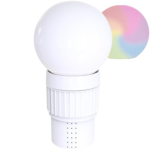 SWIMLINE HYDROTOOLS Chlorine Floater Dispenser For Above Ground & Inground Pools Spas | Solar Powered LED Light-Up Colorful Globe Pool Decoration |Large Capacity Floating 3-Inch Chlorine Bromine Tabs