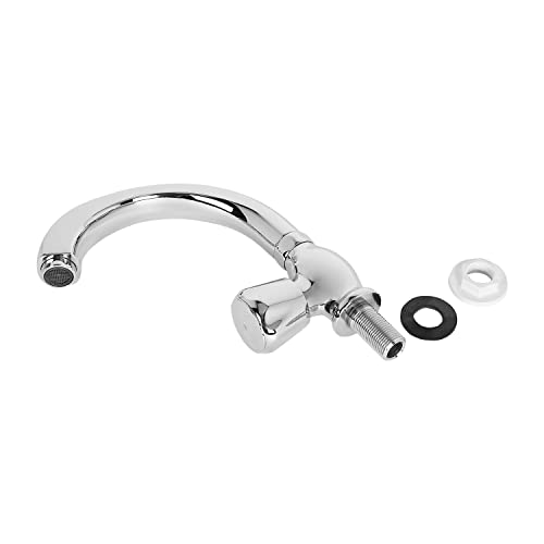 Image of Hindware F330034CP Contessa Plus Sink Tap with Casted Swinging Spout (Deck Mounted), Brass with Chrome Finish