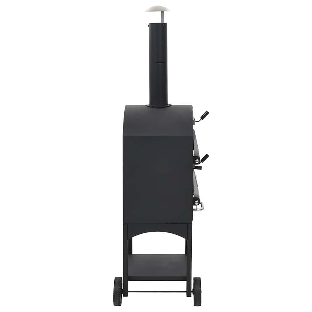 Forno Per Pizza Esterno Carbone Con Pizza Pizza