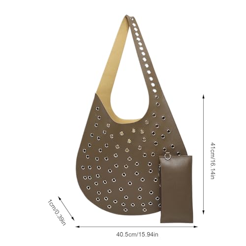 Sac à bandoulière rivet confortable à sangle réglable - 4