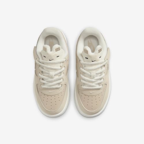 Nike Force 1 Low SE EasyOn Little Kids' Shoes (FZ4514-100, Sanddrift/Sail/Dark Raisin/Pale Ivory)4