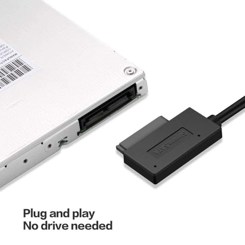 Image of USB 2.0 to 7+6 13Pin Slimline SATA Laptop CD /DVD ROM Optical Drive Charging Adapter