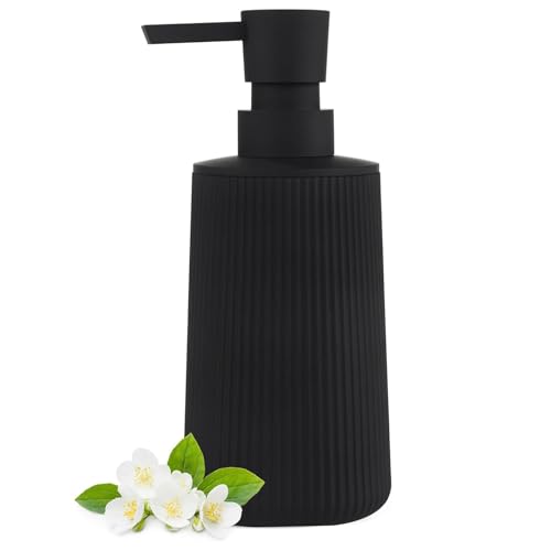 Soap Dispenser Hand Soap Dispenser Lotion Dispenser Modern Stylish Small Hand Dish Soap Dispenser for Kitchen and Bathroom(Black)