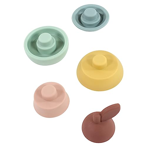 Image of Hudson Baby Silicone Stacking Toy, Pear, One Size