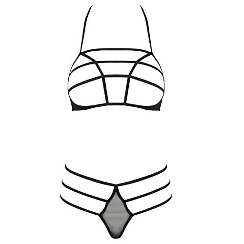Passion Rita Damenunterwäsche aus Leder und Latex, zweiteilig, S/M