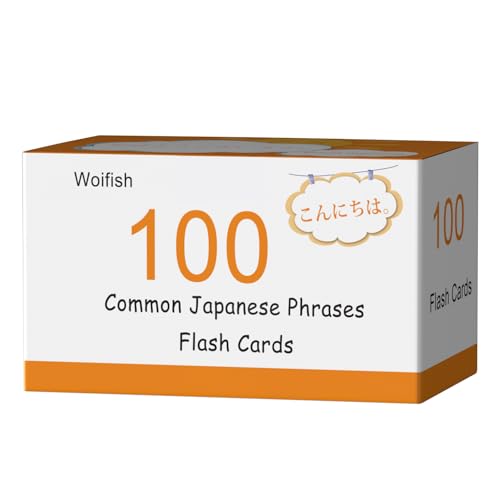 100 Essential Japanese Phrases Flash Cards for Adults - Learn Japanese Phrases for Beginners with Durable & Portable Flashcards- Japanese Flashcards Simple Phrases