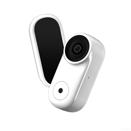 Cámara de acción para aventuras al aire libre: video HD de 1080p, montaje magnético, diseño compacto de ABS para ciclismo, correr, motocicleta, casco portátil, deporte (blanco)