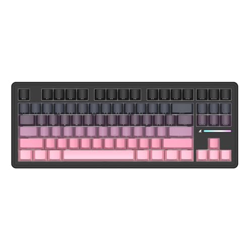 ATTACK SHARK M87 PRO Wireless Mechanical Gaming Keyboard,Hot Swappable Gasket RGB Custom Keyboard,Linear Switch&Side Printed PBT Keycaps,BT5.0/2.4Ghz/Type-C,5000mAh Battery for Win Mac(BlackBerry)