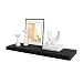 WELLAND 2" Thickness Mission Floating Wall Shelf, Approx 36" Length, Black