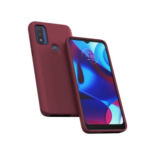 Image of Motorola Moto G Pure (2021) Protective Case- Precision fit, Stylish Shock Absorbing Phone Cases - Marsala /Wine Red