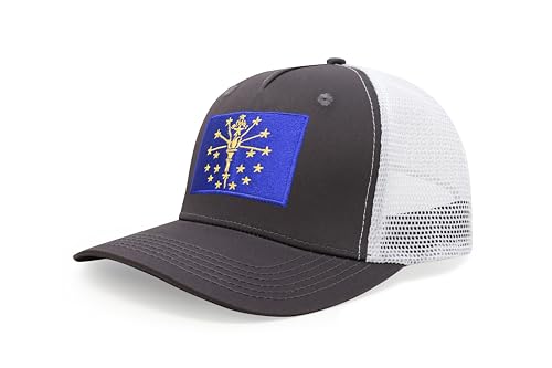 Image of International Tie State Hat for Men and Women, Adjustable Snapback Trucker Baseball Cap with Embroidered Patch