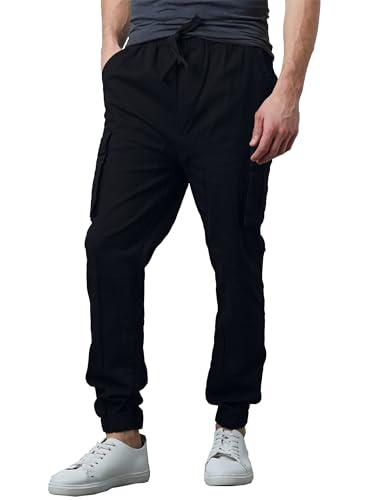Galaxy by Harvic Men's Twill Cargo Joggers