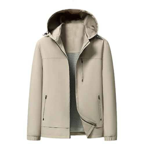 Veste d'automne homme amovible mi-saison manteau léger coupe droite élégante