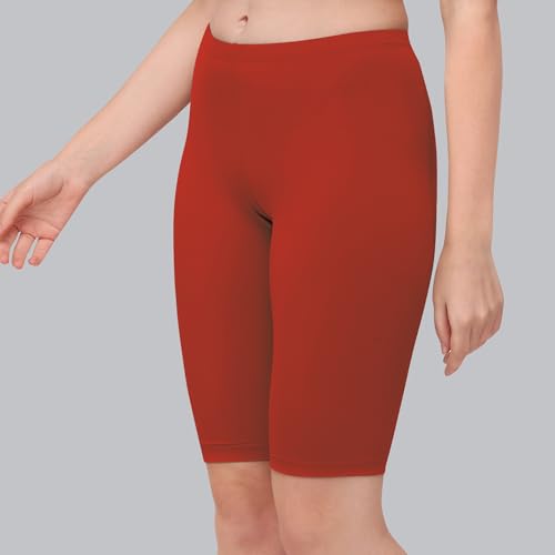 Image of SOIE Women's Mid Rise Soft Polyamide Spandex Knee Length Cycling Shorts