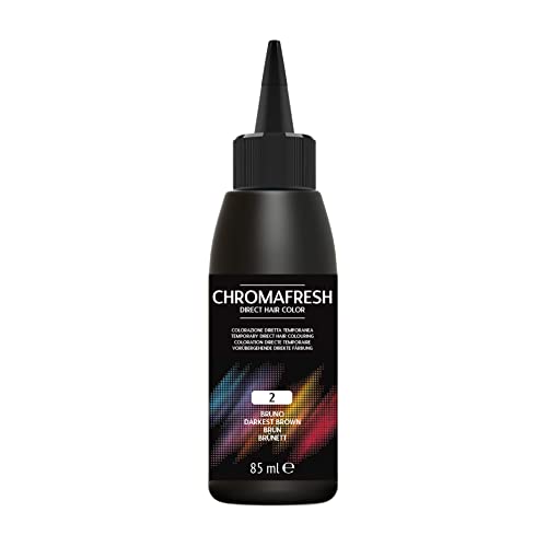 Capillum Chromafresh colorazione diretta 85 ml (2 Bruno) senza ammoniaca, miscela di ingredienti naturali, per tutti i tipi di capelli, castano