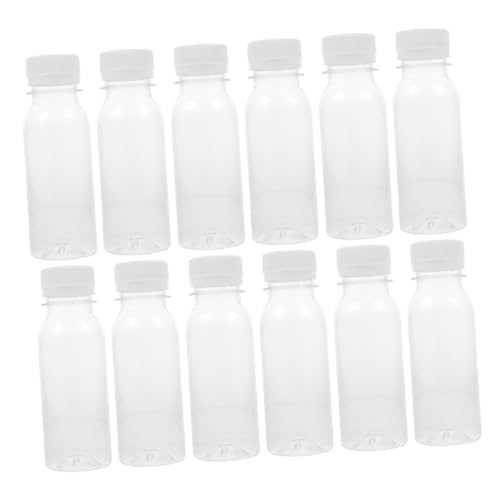Vaguelly 20個 ヨーグルト用ボトル 飲み物用容器 密閉キャップ付き 透明牛乳瓶 持ち運び便利 漏れ防止設計 新鮮ジュースや水の保存に