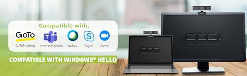 Webcam Windows Hello CODi Allocco 1080P autofocus caméra infrarouge USB micro antibruit PC - 6