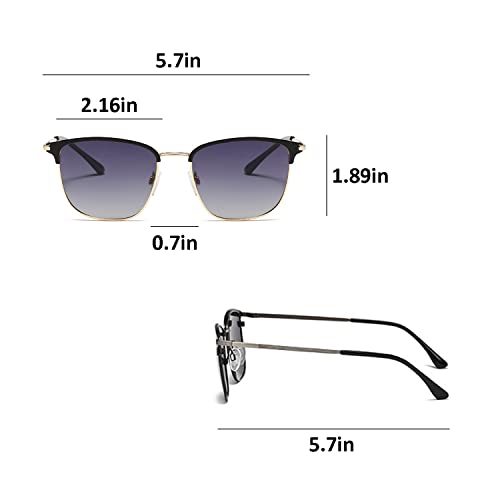 Polarized Sunglasses for Men and Women Aviator Oversized Retro Metal Sunglasses Small Classic UV Protective3