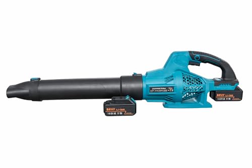 soffiatore a batteria 88v con 2 batterie 4.0ah, 2 anni di garanzia, 240 km/h, 20000 rpm, 6 velocità regolabili, soffiatore foglie elettrico con caricabatteria e ugelli inclusi
