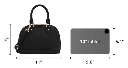 Image of FashionPuzzle Zip-Around Saffiano Classic Dome Satchel