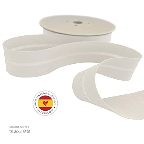 TEXTEX = 20mm Wide Bias Binding Tape. 50% Cotton and 50% Polyester. 10m Piece - (Off-White) - Image 4