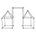 Construction Fort Building Toy Set for Kids with 60 Pieces - Build and Play Kit for Indoor and Outdoor Use - For Boys and Girls by Hey! Play!