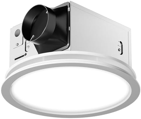 Fitop Bathroom Exhaust Fan with Light,130 CFM 1.5 Sones 47W 1100LM
