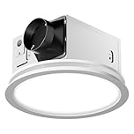 Fitop Bathroom Exhaust Fan with Light,130 CFM 47W Ceiling Mount Shower Ventilation Exhaust Fan, 1.5Sones Bathroom Vent Fan with Light, Fan 1100LM LED Light 3000K/4000K/5000K
