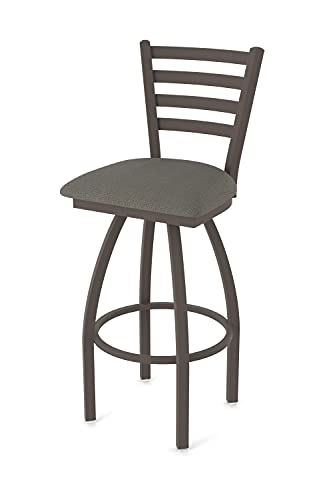 Butaco giratorio HBS 410 Jackie de 25" con acabado bronce y asiento Graph Chalice miniatura 1