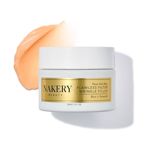 Nakery Pave The Way Flawless Filter Wrinkle Filler, Anti Aging Face Cream for Women, Instantly Smooths Deep Wrinkles, Blurs Imperfections, Skin Tightening Primer, Clinically Proven Formula Made in USA