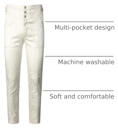 Image of VATPAVE Mens Gothic Pants Cosplay Costume Trousers Steampunk Victorian Pants