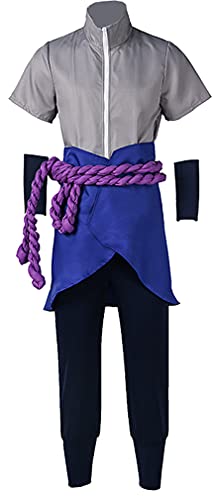 Xianli Genin Uzumak Cosplay Costume Uzukami Kimono Robe Cloak Halloween Uchiha Outfits Sasuke Adult Men (Uchiha Sasuke, Medium)