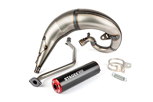 Impianto Di Scarico Stage6 Streetrace Montaggio Alto Cnc, Nero/Rosso Per Rieju Mri
